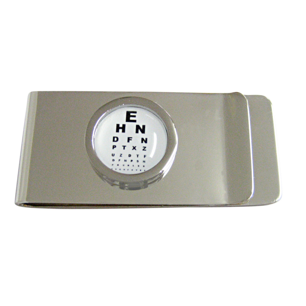 Bordered Round Optometrist Design Money Clip